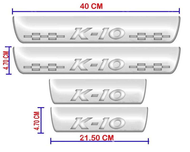 Auto E-Shopping Door Guard Foot Step LED Sill Car Door Guard Scuff Plate Compatible for Alto K-10 with Adhesive Tape 4 Piece - Image 4