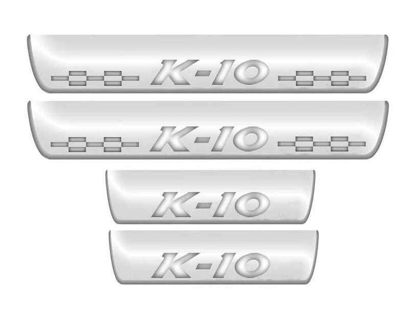 Auto E-Shopping Door Guard Foot Step LED Sill Car Door Guard Scuff Plate Compatible for Alto K-10 with Adhesive Tape 4 Piece - Image 2