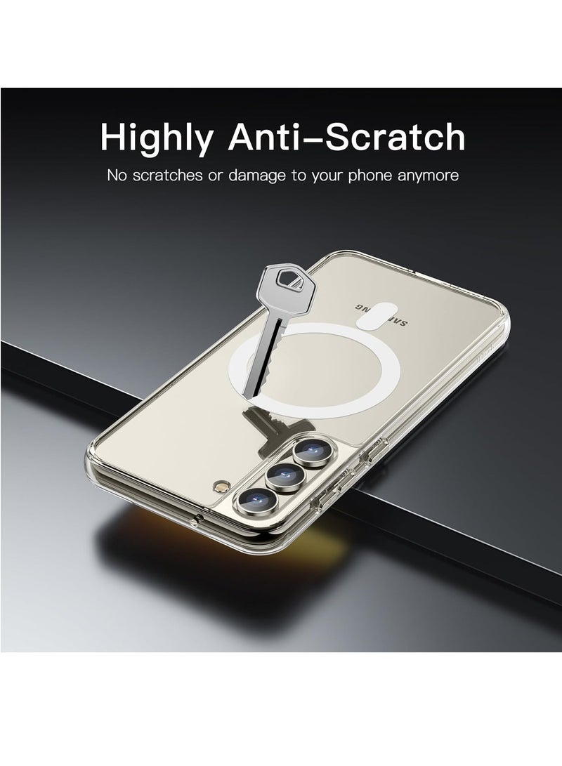 DUSALA Magnetic Case for Samsung Galaxy S23 6.1-Inch, Compatible with MagSafe, Shockproof Protective Phone Cover, Non-Yellowing Hard Clear PC Back (Clear) - Image 4