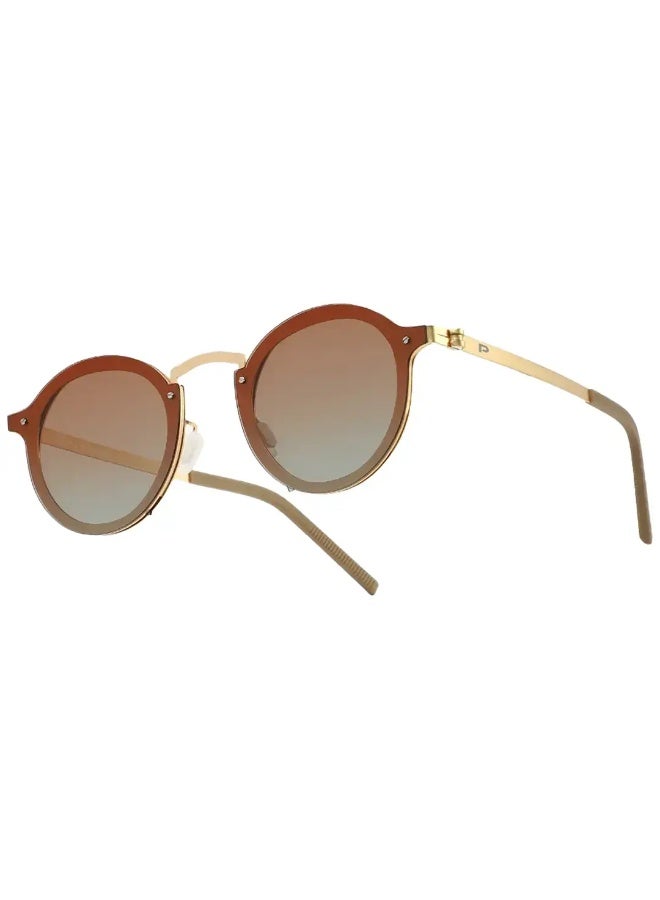 porodo Riviera Round Frame Sunglasses with UV400 Protection, Lightweight Stainless Steel Frame & Gradient Lenses for Men and Women - Image 4