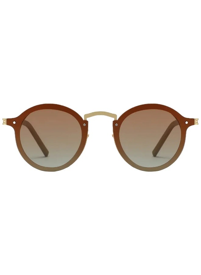 porodo Riviera Round Frame Sunglasses with UV400 Protection, Lightweight Stainless Steel Frame & Gradient Lenses for Men and Women - Image 1