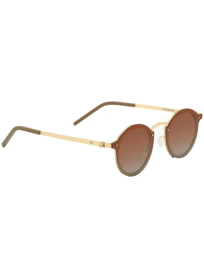 porodo Riviera Round Frame Sunglasses with UV400 Protection, Lightweight Stainless Steel Frame & Gradient Lenses for Men and Women - Image 3