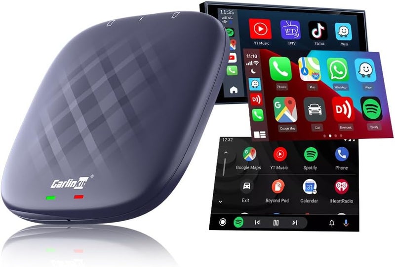 كار لينكيت Carlinkit Android 13 Ai Box، سلسلة Ultra، أقوى محول وسائط متعددة بذاكرة 8+128GB ومعالج Qualcomm 6125، مع CarPlay/Android Auto/Google Play Store مدمج، مناسب فقط للسيارات المزودة بـ CarPlay السلكي - Image 1