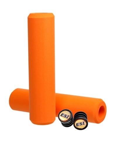 ESI Grips Extra Chunky - Silicone MTB Grips - Ultimate Comfort and Control for Mountain Bike and E-Bike Riders, Durable Silicone Bicycle Handlebar Grips for a Smooth Ride (Orange) - Image 1