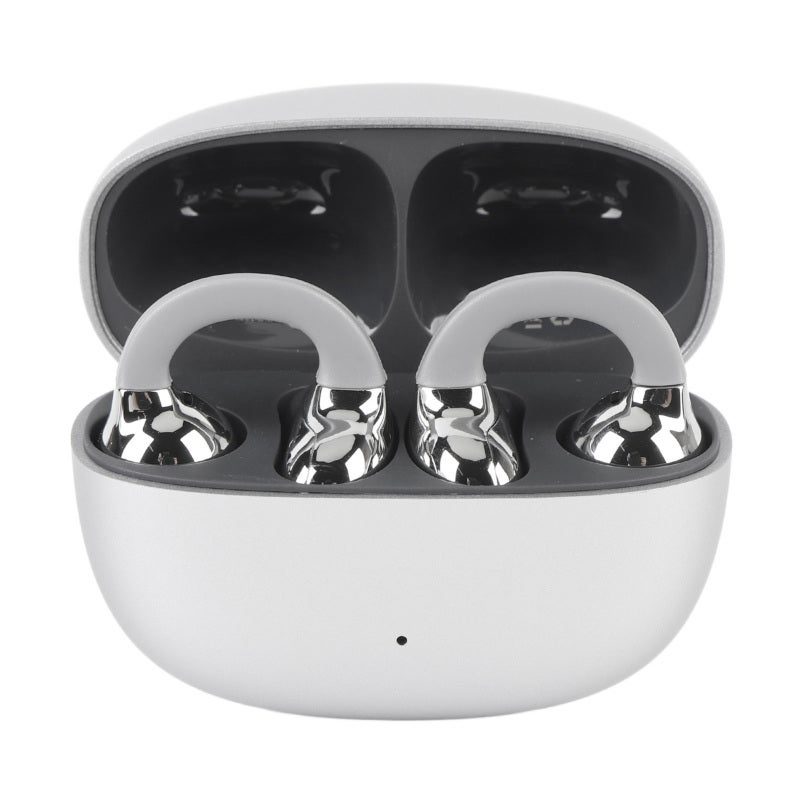 KInYO Clip On Earbuds Bluetooth 5.4 Comfortable Secure Fit Wireless Clip On Earphones - Advanced ENC Noise Cancellation Rain Proof for Outdoor Activities - Image 2