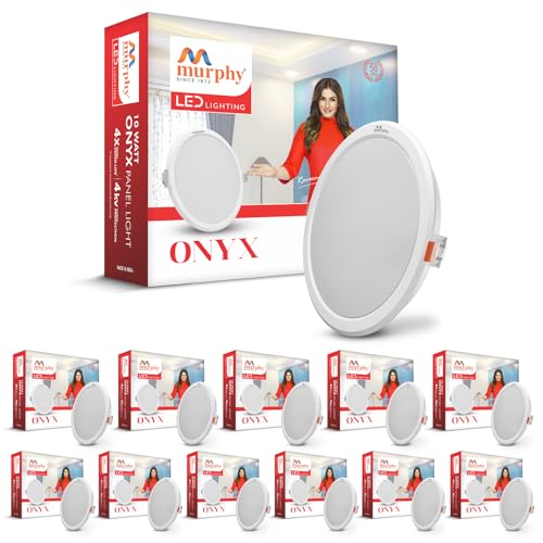 Murphy Trimless Round LED Panel Light – 10W Warm White | Glare-Free, Recessed Ceiling Downlight for Home & Commercial – Pack of 12 - Image 1