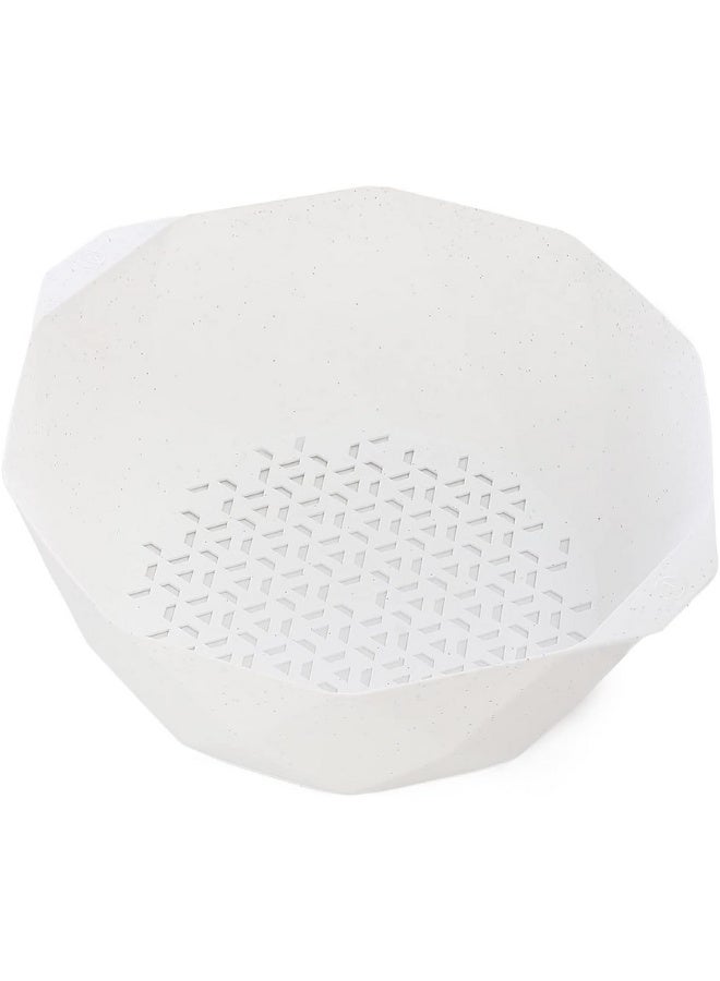 مصفاة بلاستيكية للمطبخ بمقبض – وعاء تصفية للمكرونة والخضروات والفواكه، مصفاة سريعة التصريف ومتينة، آمنة لغسالة الأطباق (27 سم) - Image 2