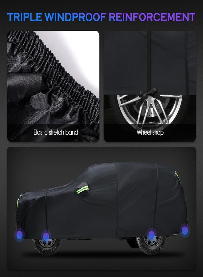 Qualencey Car Cover Custom Fit for Toyota 4Runner 1995-2025,6 Layers Truck Cover Waterproof All Weather for Automobiles,Outdoor Full Exterior Cover,Rain, Sun, Wind Protection,Black - Image 5