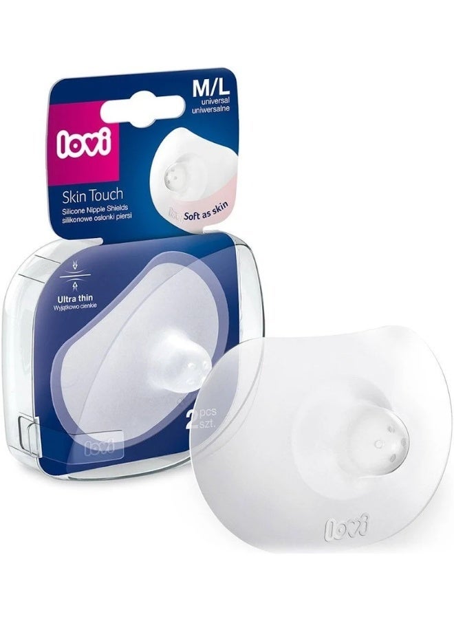 LOVI Skin Touch Silicone Nipple Shields M/L x2 - Image 1