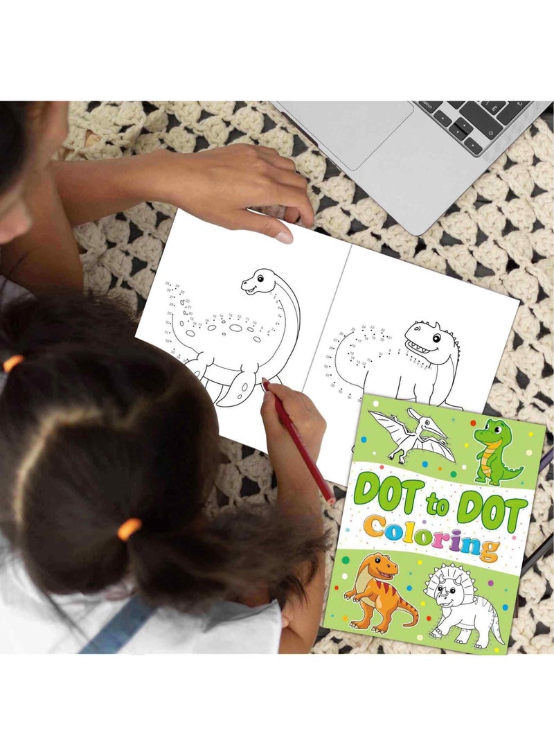 Capstro Dot to Dot Coloring Book for Kids – 50 Connect the Dots Activity Pages with Dinosaur-Themed, Number Connection Puzzles, Coloring Activity Book, Fine Motor Skills Practice - Image 5