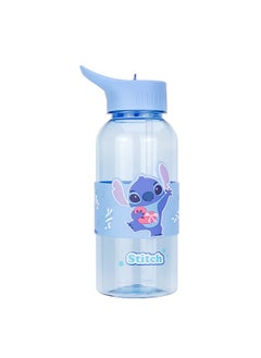 Miniso Disney Lilo & Stitch Collection Plastic Bottle with Straw and Sleeve (1000mL)(Stitch) 