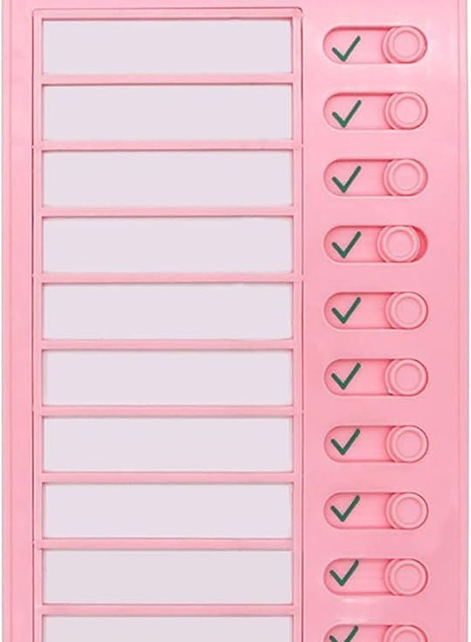 Pink Daily Checklist Board Wall Mount Adjustable Memo Board for Home Elder Care - Image 2