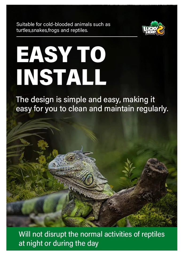 يزما العالمية مصباح تسخين للزواحف UVA UVB Tortoise Lampmatch بقدرة 50 واط و70 واط، مصباح تسخين قابل للتعديل بزاوية 360 درجة لحوض السمك، مزود بمشبك E27، ومُصدر حرارة للحيوانات الأليفة للزواحف والبرمائيات والسحالي والسلاحف والثعابين - Image 5