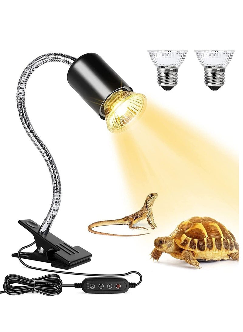 يزما العالمية مصباح تسخين للزواحف UVA UVB Tortoise Lampmatch بقدرة 50 واط و70 واط، مصباح تسخين قابل للتعديل بزاوية 360 درجة لحوض السمك، مزود بمشبك E27، ومُصدر حرارة للحيوانات الأليفة للزواحف والبرمائيات والسحالي والسلاحف والثعابين - Image 1