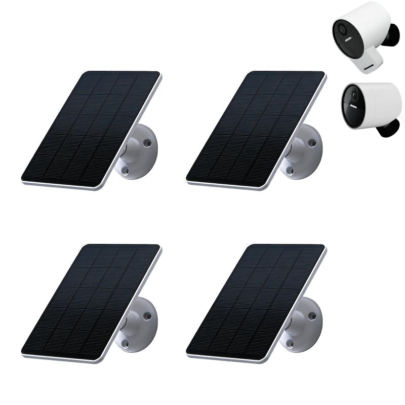 OYOCAM Solar Panel Compatible with Simplisafe Outdoor Camera Series 2 Wireless and Wired 4Pack Waterproof Solar Charger with Adjustable Wall Mount 10ft Micro USB Port Charging Cable - Image 2