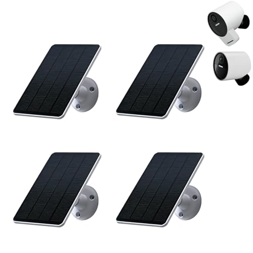 OYOCAM Solar Panel Compatible with Simplisafe Outdoor Camera Series 2 Wireless and Wired 4Pack Waterproof Solar Charger with Adjustable Wall Mount 10ft Micro USB Port Charging Cable - Image 1