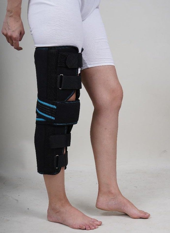 KUDIZE Knee Immobilizer Brace for Knee support for dislocation injuries ligament tear wraparound knee stabilizer splint for men & women (MEDIUM) - Image 2