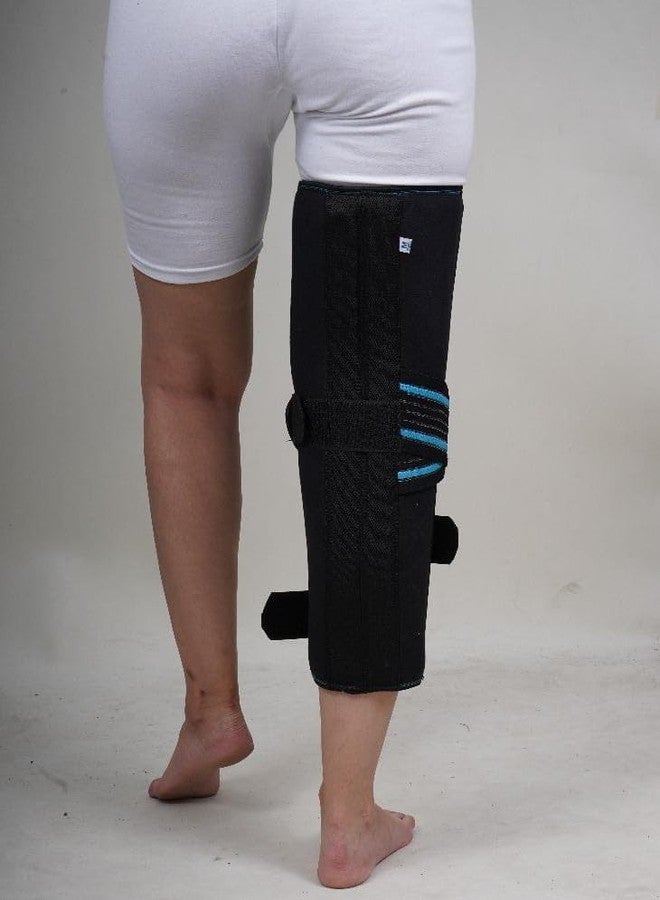 KUDIZE Knee Immobilizer Brace for Knee support for dislocation injuries ligament tear wraparound knee stabilizer splint for men & women (MEDIUM) - Image 3