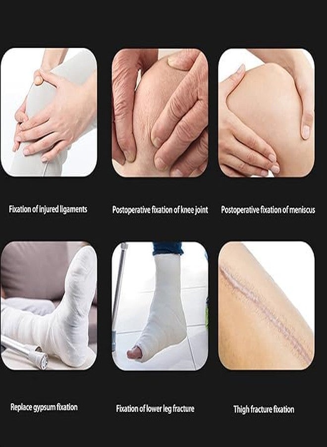 KUDIZE Knee Immobilizer Brace for Knee support for dislocation injuries ligament tear wraparound knee stabilizer splint for men & women (MEDIUM) - Image 5