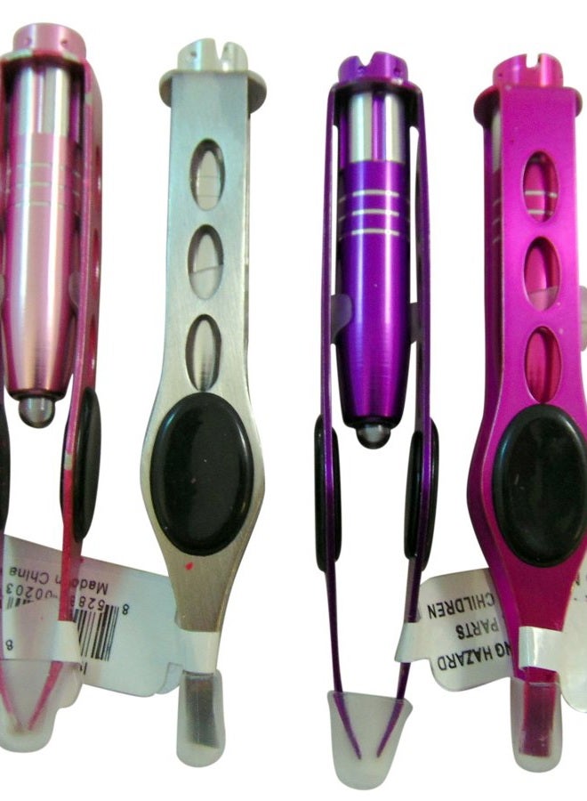 Westman Works Light Up Tweezers Set Hair or Splinter Removal Tweezer Pack of 4 in Assorted Colors - Image 1