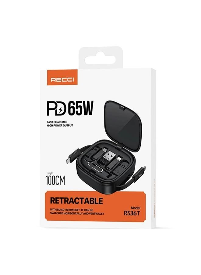 ريتشي شاحن سريع 5 في 1 PD65W من RECCI RS36T | حل شحن عالي السرعة متعدد الأجهزة، طاقة سريعة لجميع أجهزتك - Image 5