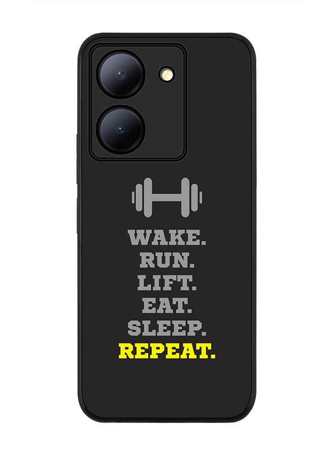 Stylizedd Rugged Black Edge case for Vivo Y36 / Vivo Y36 5G, Slim fit Soft Case Flexible Rubber Edges Anti Drop TPU Gel Thin Cover - Routine (Grey) - Image 1