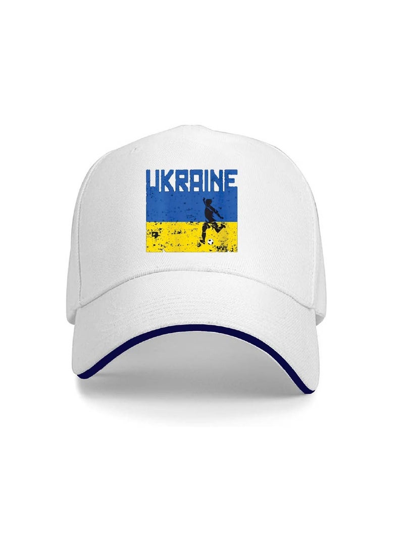 Ukraine Unisex Adult Football Cap For Both Men And Women With Metal Adjustable Buckle Closure-Perfect For Football Fans,Match Days,Outdoor Activities And Everyday Wear - Image 1