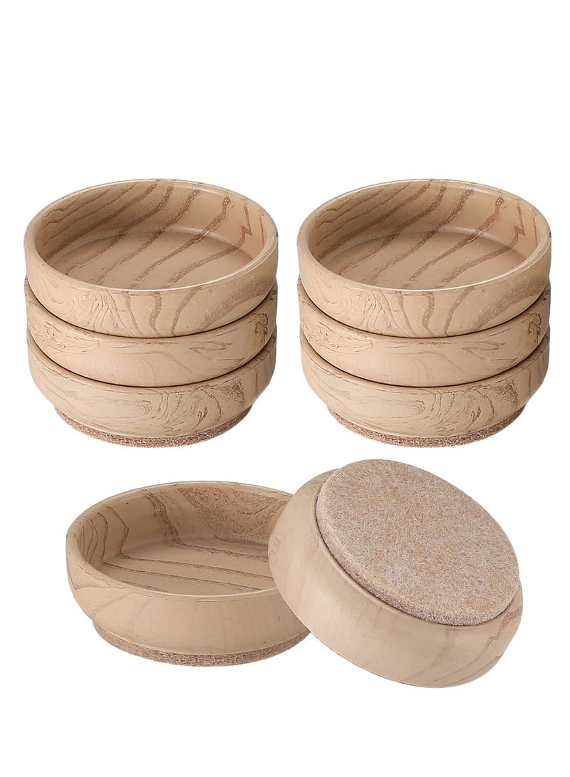 8 Pieces Felt Floor Cups Pads, Non Slip Floor Furniture Pads Protector, 6 cm/2.4 Inch Round Furniture Felt Pads, Suitable for Chair Table Furniture Legs Feet Wood Floor - Image 1