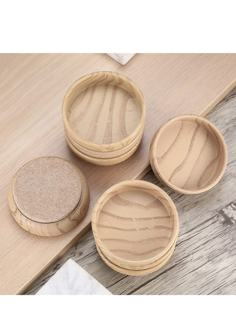8 Pieces Felt Floor Cups Pads, Non Slip Floor Furniture Pads Protector, 6 cm/2.4 Inch Round Furniture Felt Pads, Suitable for Chair Table Furniture Legs Feet Wood Floor - Image 3