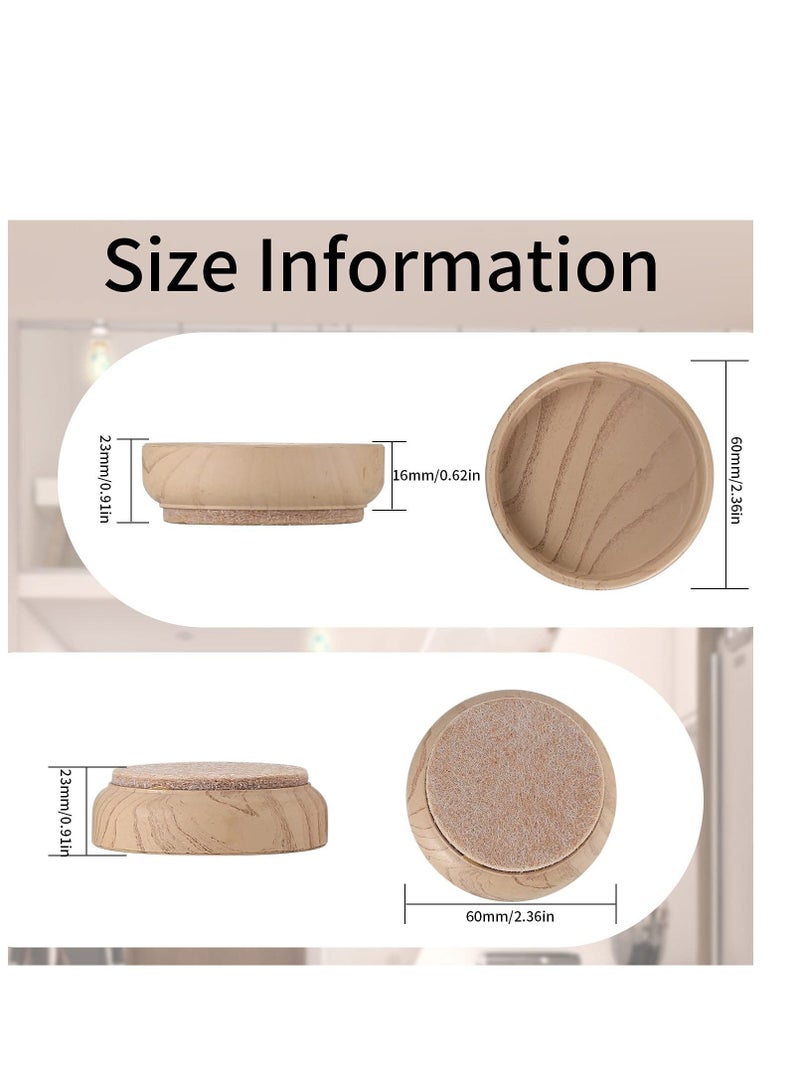8 Pieces Felt Floor Cups Pads, Non Slip Floor Furniture Pads Protector, 6 cm/2.4 Inch Round Furniture Felt Pads, Suitable for Chair Table Furniture Legs Feet Wood Floor - Image 2