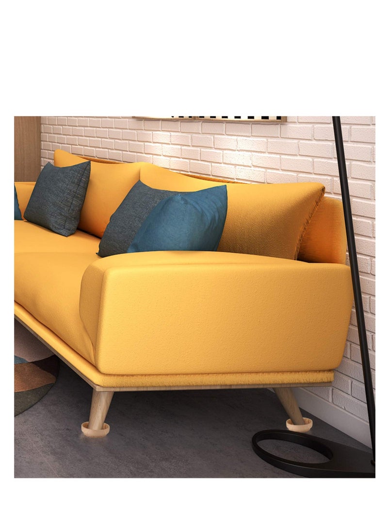 8 Pieces Felt Floor Cups Pads, Non Slip Floor Furniture Pads Protector, 6 cm/2.4 Inch Round Furniture Felt Pads, Suitable for Chair Table Furniture Legs Feet Wood Floor - Image 4