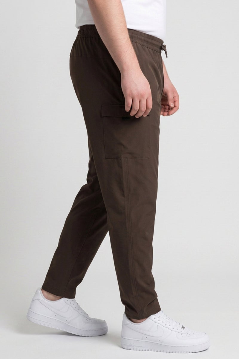Unipro Men Standard Fit Hiking Track Pants, Brown - Image 3