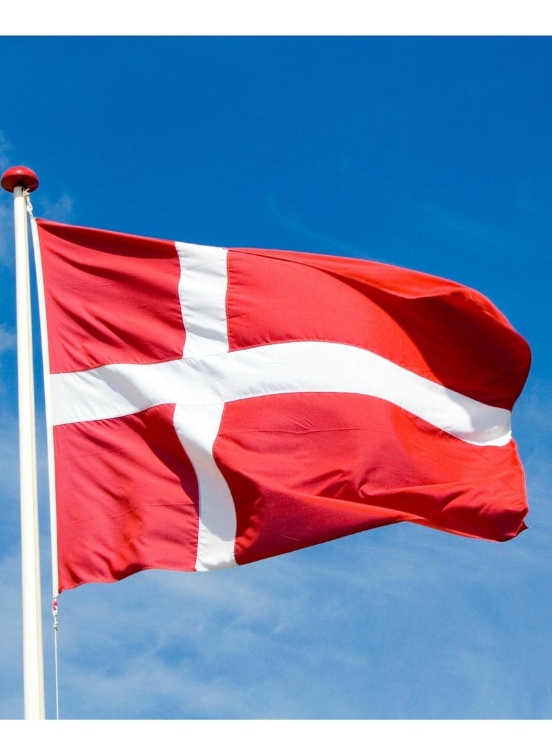 Vitacelli DENMARK  Flag National Day Durable Long Lasting For Outdoor And Indoor Use For Building Home And Car Decoration 150X90CM  - Image 2