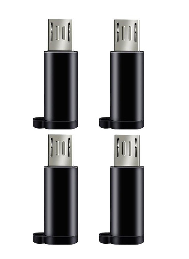 Accessonico 4 Pack USB-C to Micro-USB Adapter, Type C Female to USB Micro Male Replacement for Samsung A10s, A03, A03 Core, S7 S6 Edge, J3 J7 Connector Charging Convert Data - Image 1