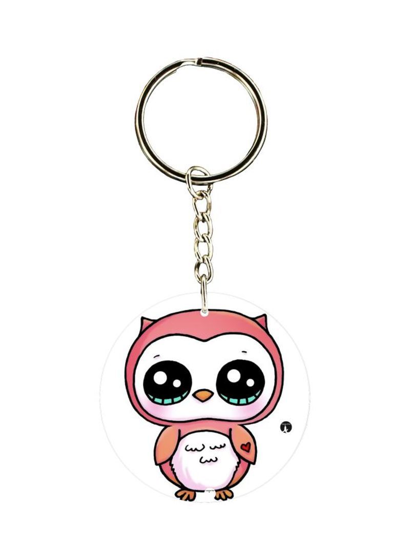 RKN Cartoon Owl Printed Keychain