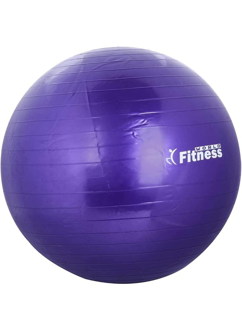 Fitness كرة للتمرين 75,65,55 سم لتمارين البيلاتس واليوغا والتوازن واللياقة وصالة الالعاب الرياضية وتمارين البطن الهوائية، بالوان متعدده - Image 2