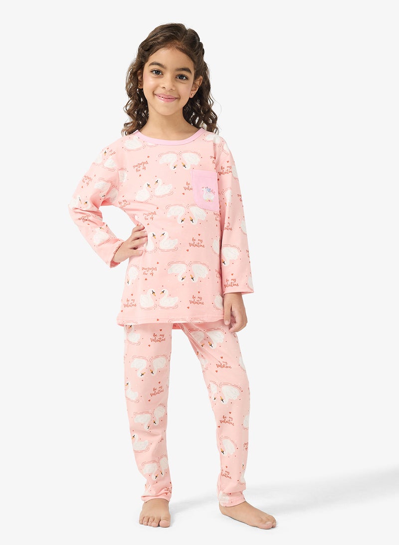 Pinata Long Sleeve Duck Print Pyjamas - Image 1