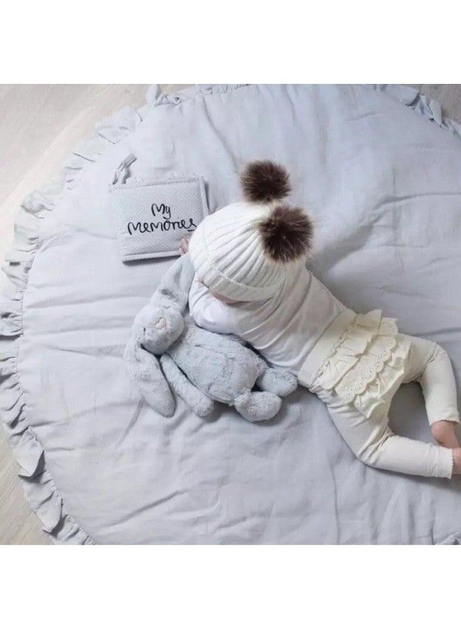 Sweet Children's Baby Game Blanket Lace Solid Color Crawling Mat Trolley Air-conditioned Children's Room Decoration - Image 2