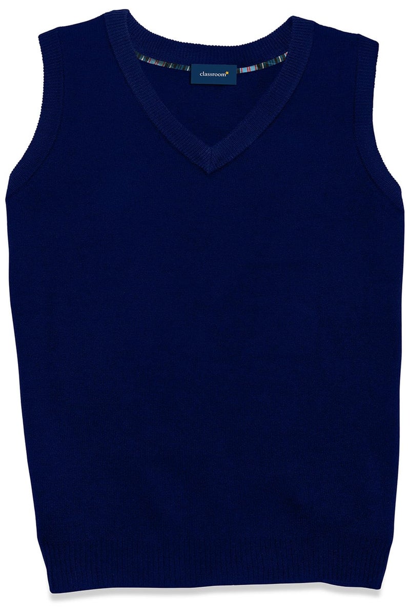 CLASSROOM Big Boys' Uniform Sweater Vest, Dark Navy, Medium - Image 5