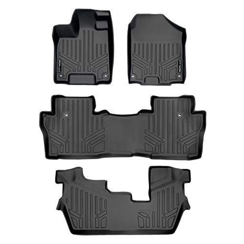 MAXLINER Custom Fit Floor Mats 3 Row Liner Set for 20162022 Honda Pilot