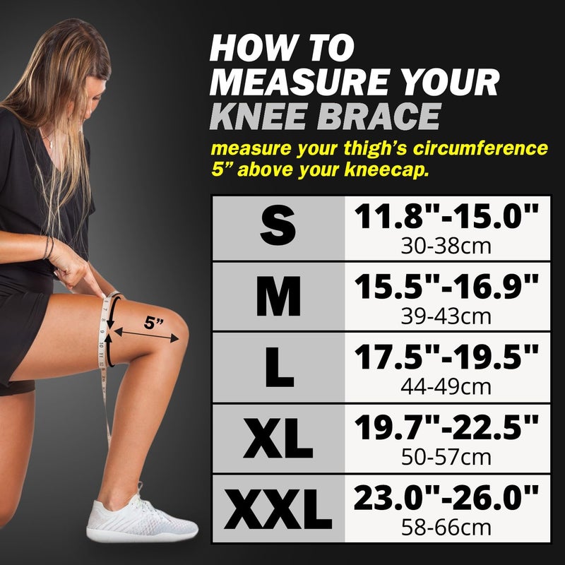 POWERLIX Knee Compression Sleeve (Pair) - Best Knee Brace for Knee Pain for Men & Women - Knee Support for Running  Basketball  Volleyball  Weightlifting  Gym  Workout  Sports - Image 3