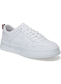 U.S. Polo Assn. حذاء رياضي نسائي أبيض سوري بsole سميك  - Image 2