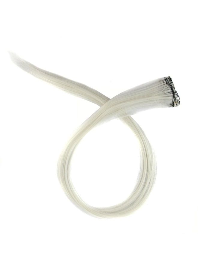 MapofBeauty 20" Clip-in Straight Hair Extension Hair Piece (White)  - Image 1