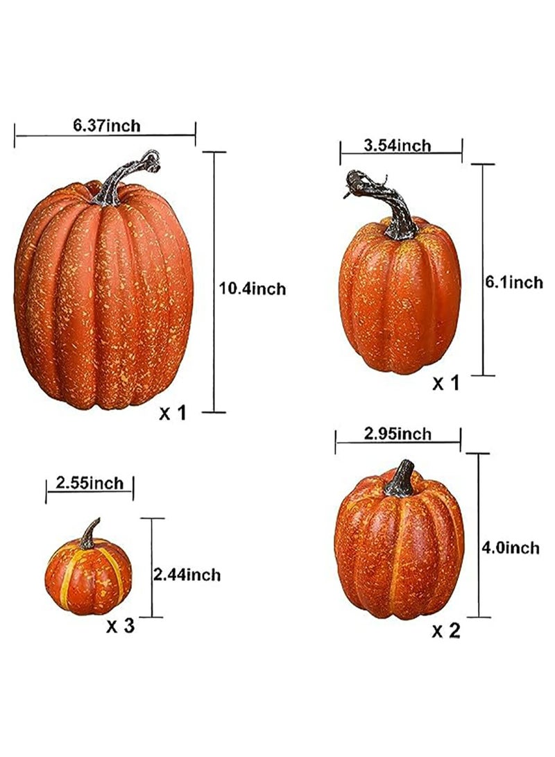 Generic Artificial Pumpkins Home Decoration Set, Mixture of 8 Artificial Harvest Decoration (8PCS)  - Image 2