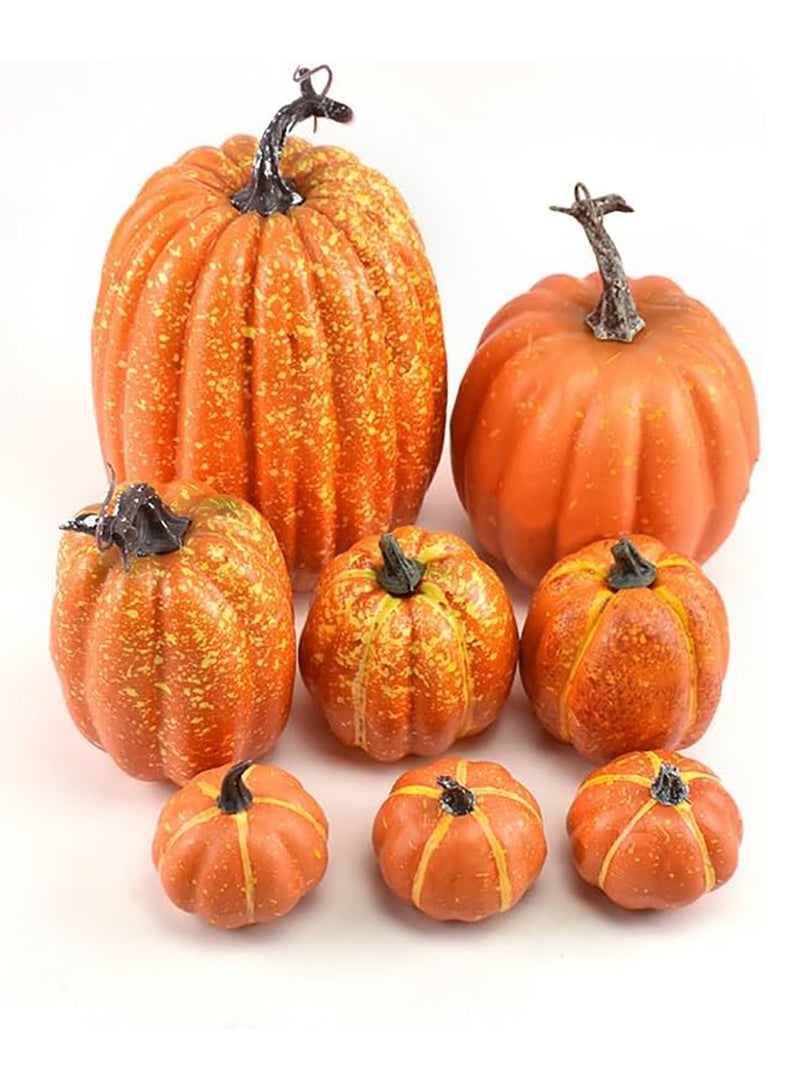 Generic Artificial Pumpkins Home Decoration Set, Mixture of 8 Artificial Harvest Decoration (8PCS)  - Image 1