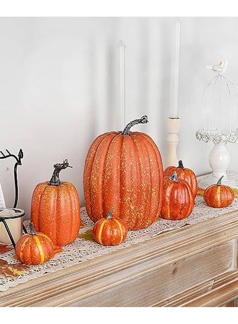 Generic Artificial Pumpkins Home Decoration Set, Mixture of 8 Artificial Harvest Decoration (8PCS)  - Image 3