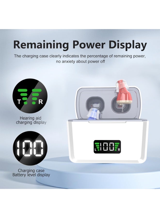 Mini Rechargeable Senior Digital Sound Amplifier with Noise Reduction Portable Charging Case (Pair) - Image 5