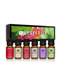 P&J Trading P&J Fragrance Favorites Set | Strawberry, Lilac, Cucumber Melon, Coconut, Gardenia, Woodbine Scents for Candle, Soap & Diffuser Oil Making  - Image 1