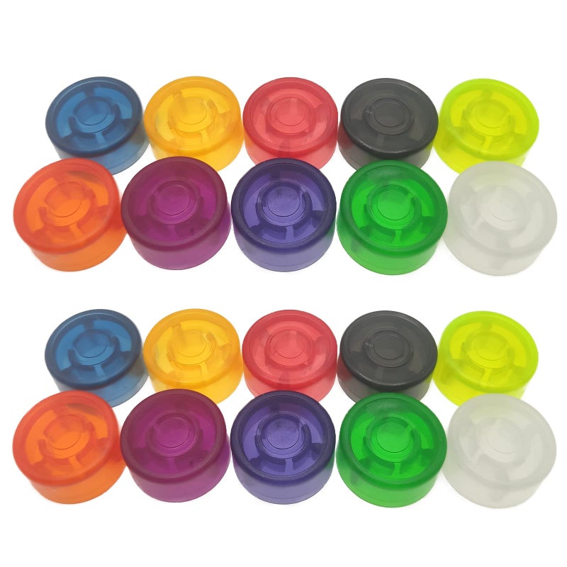 Cheerock Guitar Effect Footswitch Topper, 20Pcs Guitar Pedals Footswich Protection Caps, Multi-colored Guitar Pedal Footswitch Topper Cover for Common Pedal Switches - Image 1