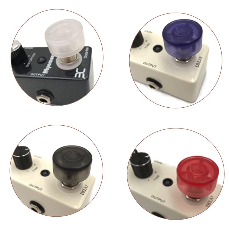 Cheerock Guitar Effect Footswitch Topper, 20Pcs Guitar Pedals Footswich Protection Caps, Multi-colored Guitar Pedal Footswitch Topper Cover for Common Pedal Switches - Image 5